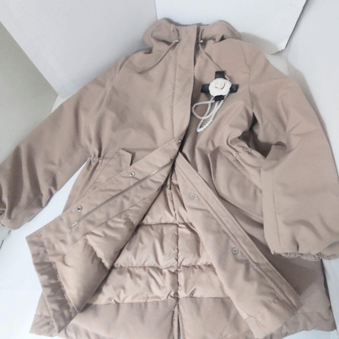 美品23区 撥水 ミリタリーフーデットダウンコートストロベリーフィールズ