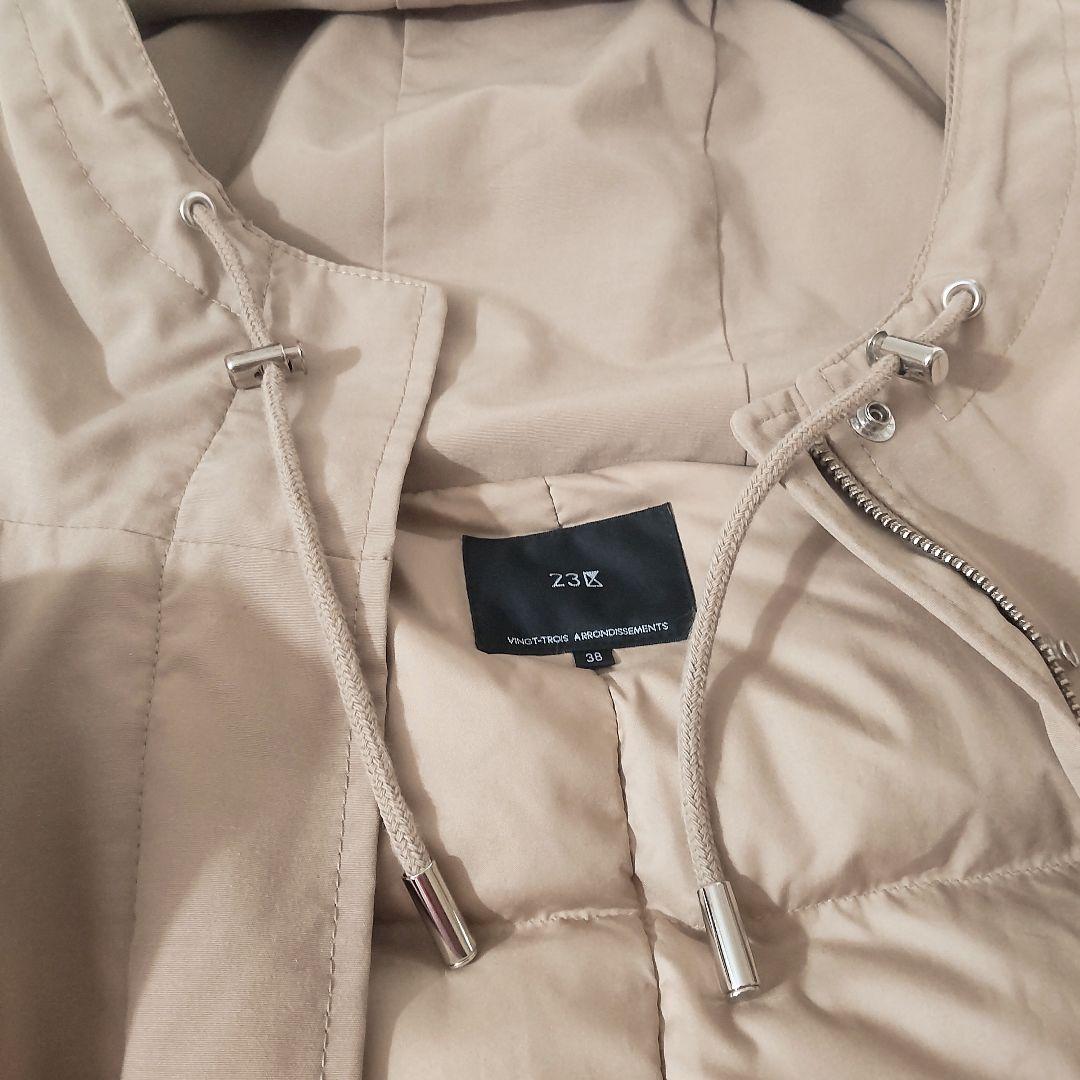 美品23区 撥水 ミリタリーフーデットダウンコートストロベリーフィールズ