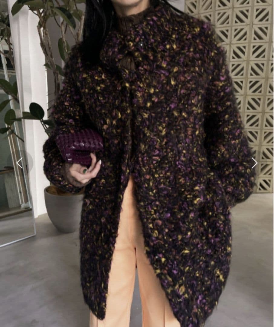 Ameri　FUNNY YARN KNIT JACKET