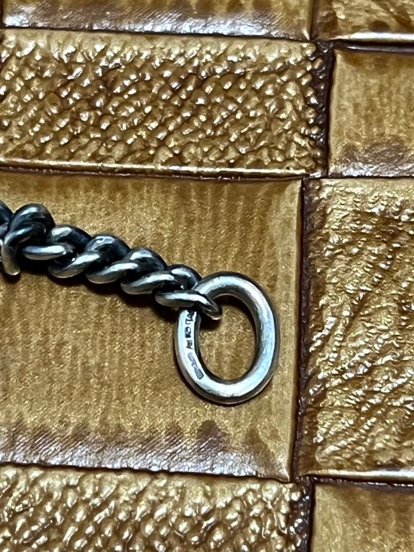 0*0様 ボッテガヴェネタ　イントレチャート刻印　カラビナ風ネックレス　/シルバ