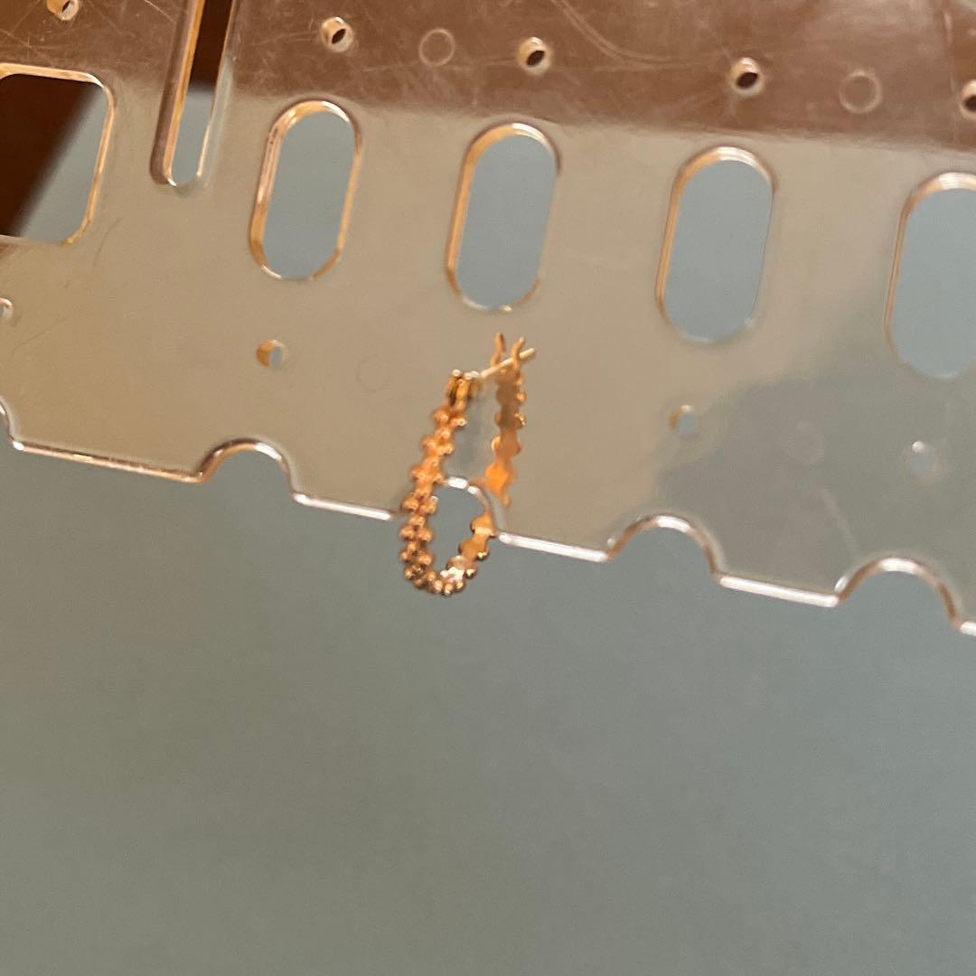 アガット　バブルフープピアス