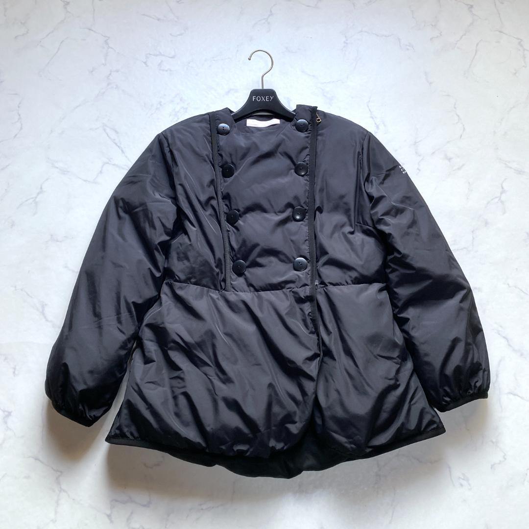 美品✨ボーダーズアットバルコニー イリデッセント パテッド ジャケット 黒 36