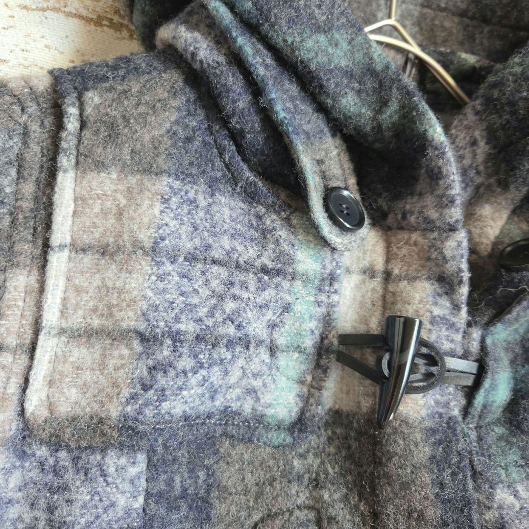 Haru◆Le-Fluy/アコーレ　◆良品◆ウールダッフルコートチェック柄