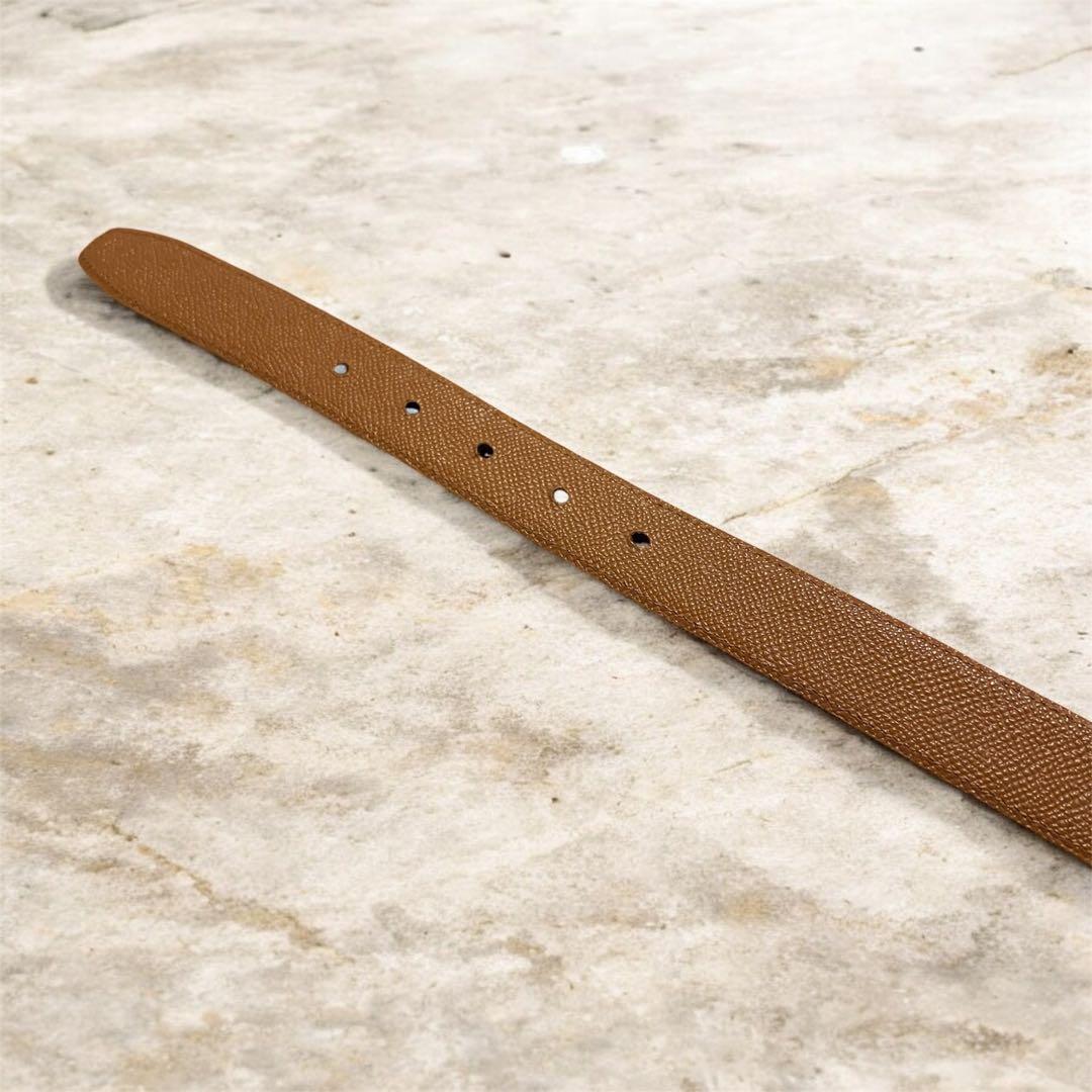 【ハイブランド】ブルガリ ベルト リバーシブル 黒 茶ロゴ金具 BVLGARI