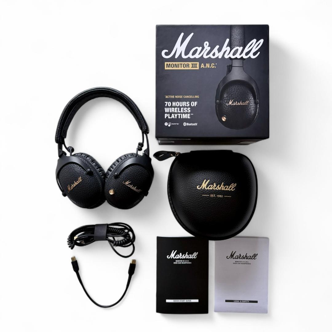 極美品 Marshall MONITOR Ⅲ A.N.C. ヘッドホン ブラック