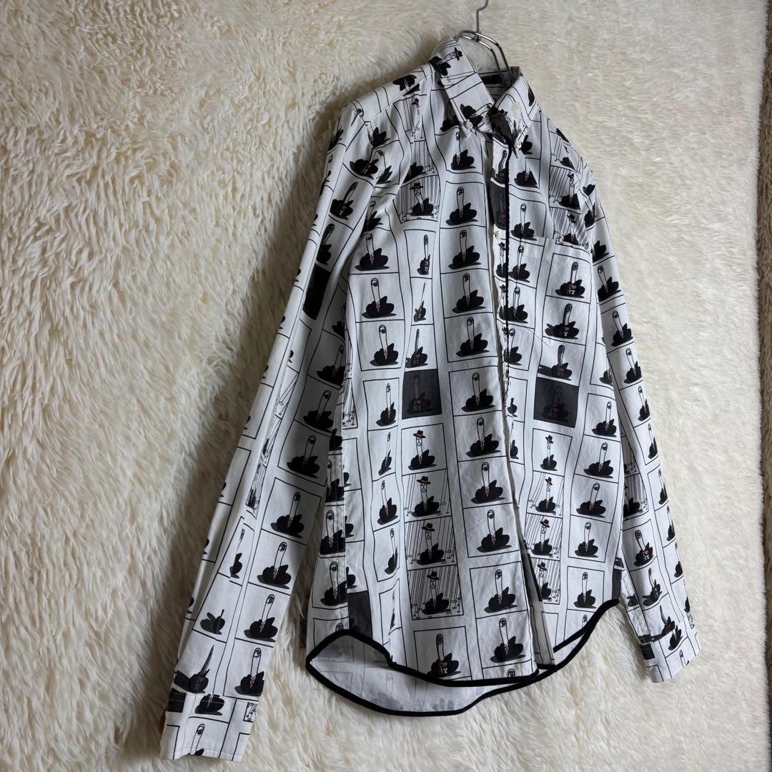 ✮M　長袖シャツ　ナンバーナイン　宮下期　アーカイブ期　アート　世界観　日本製✮