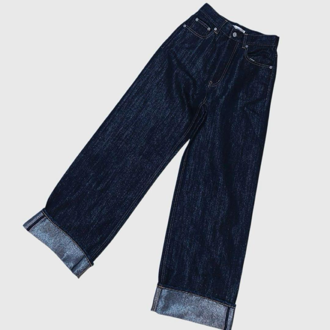 moussy マウジーGLITTER DENIM WIDE STRAIGHT