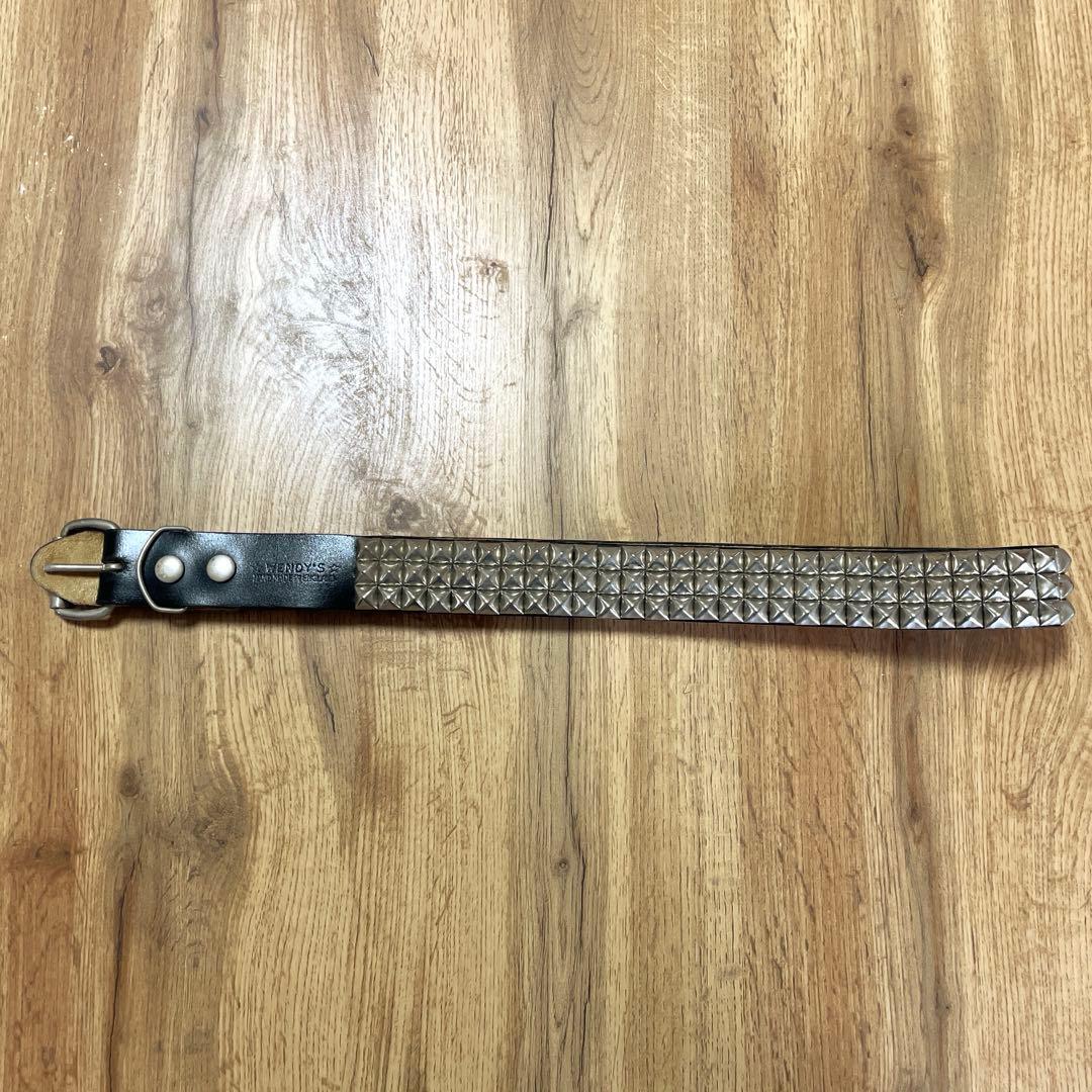 WENDY'S ウェンディーズ 3連ピラミッドスタッズベルト イギリス製