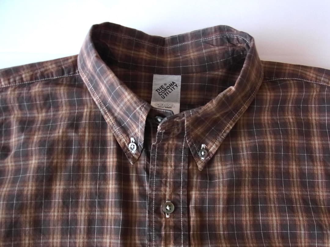 THE CORONA UTILITY／プルオーバーチェックB.Dシャツ コロナ