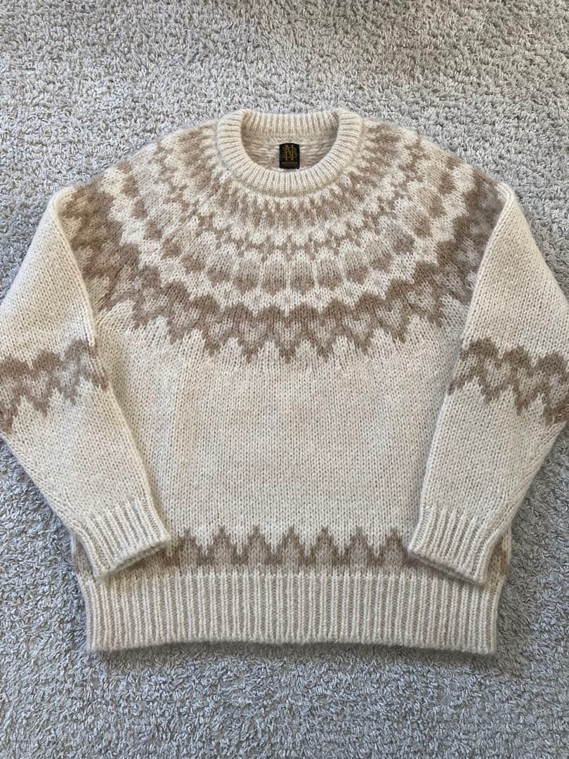 BATONER バトナー ノルディック ニット セーター モヘア アイボリー