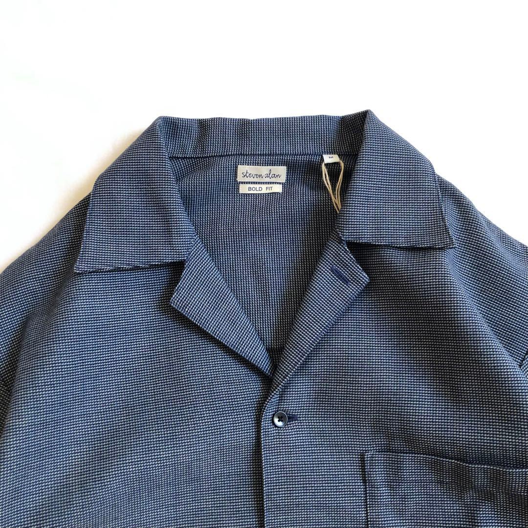 Steven Alan T/Wドビー ボックス キャンプカラー シャツ ボールド