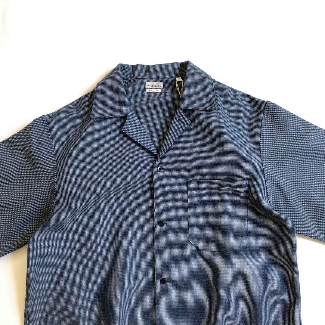 Steven Alan T/Wドビー ボックス キャンプカラー シャツ ボールド