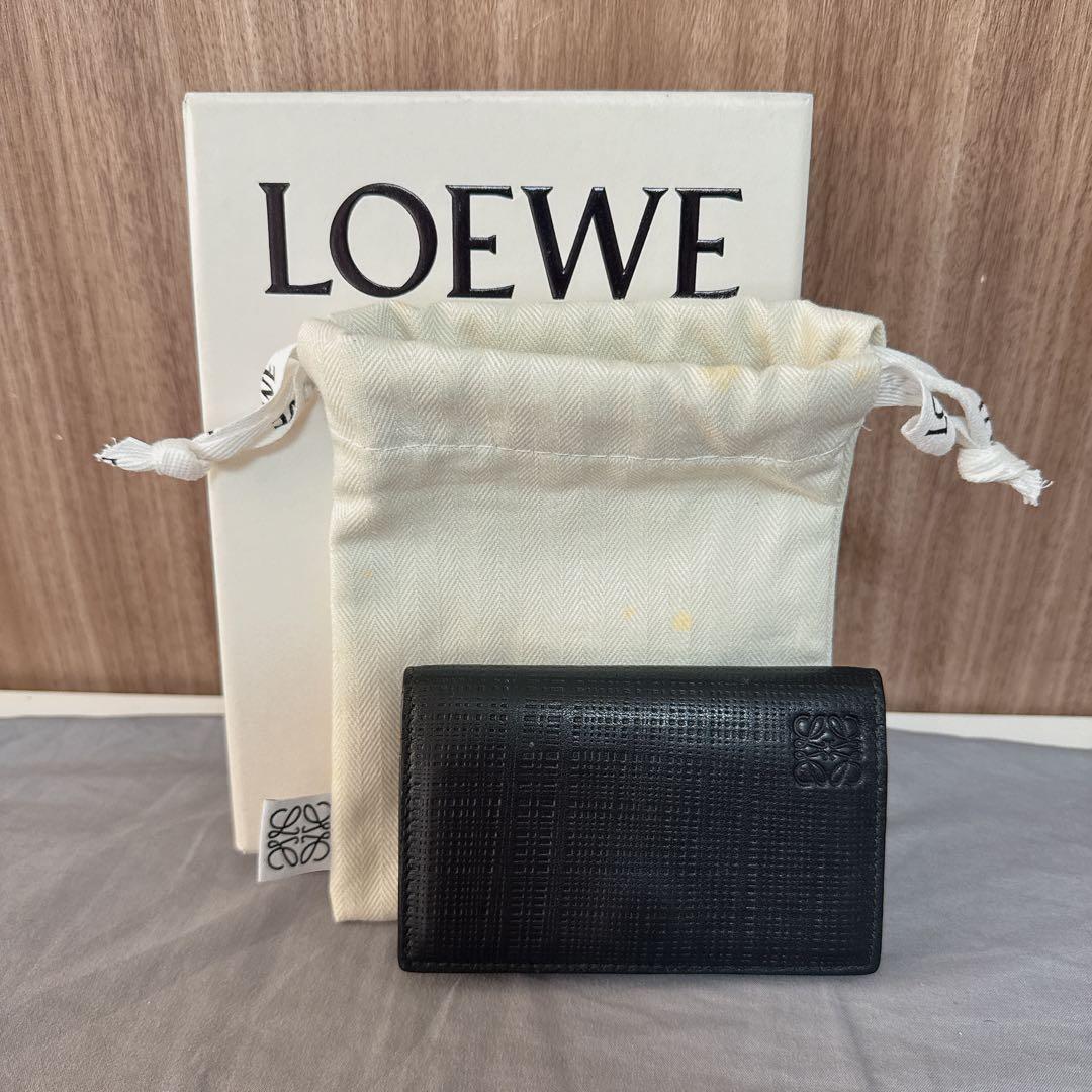 【銀座店で購入 匿名配送】LOEWE アナグラムビジネスカードホルダー ロエベ
