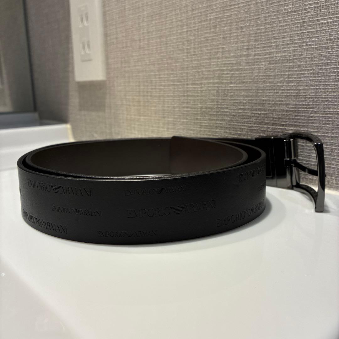 EMPORIO ARMANI リバーシブル　メンズ　ベルト　黒 茶
