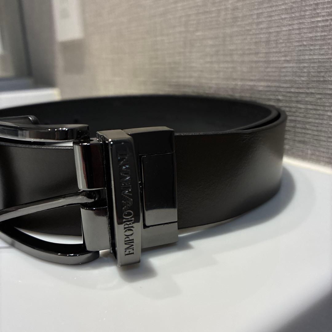 EMPORIO ARMANI リバーシブル　メンズ　ベルト　黒 茶