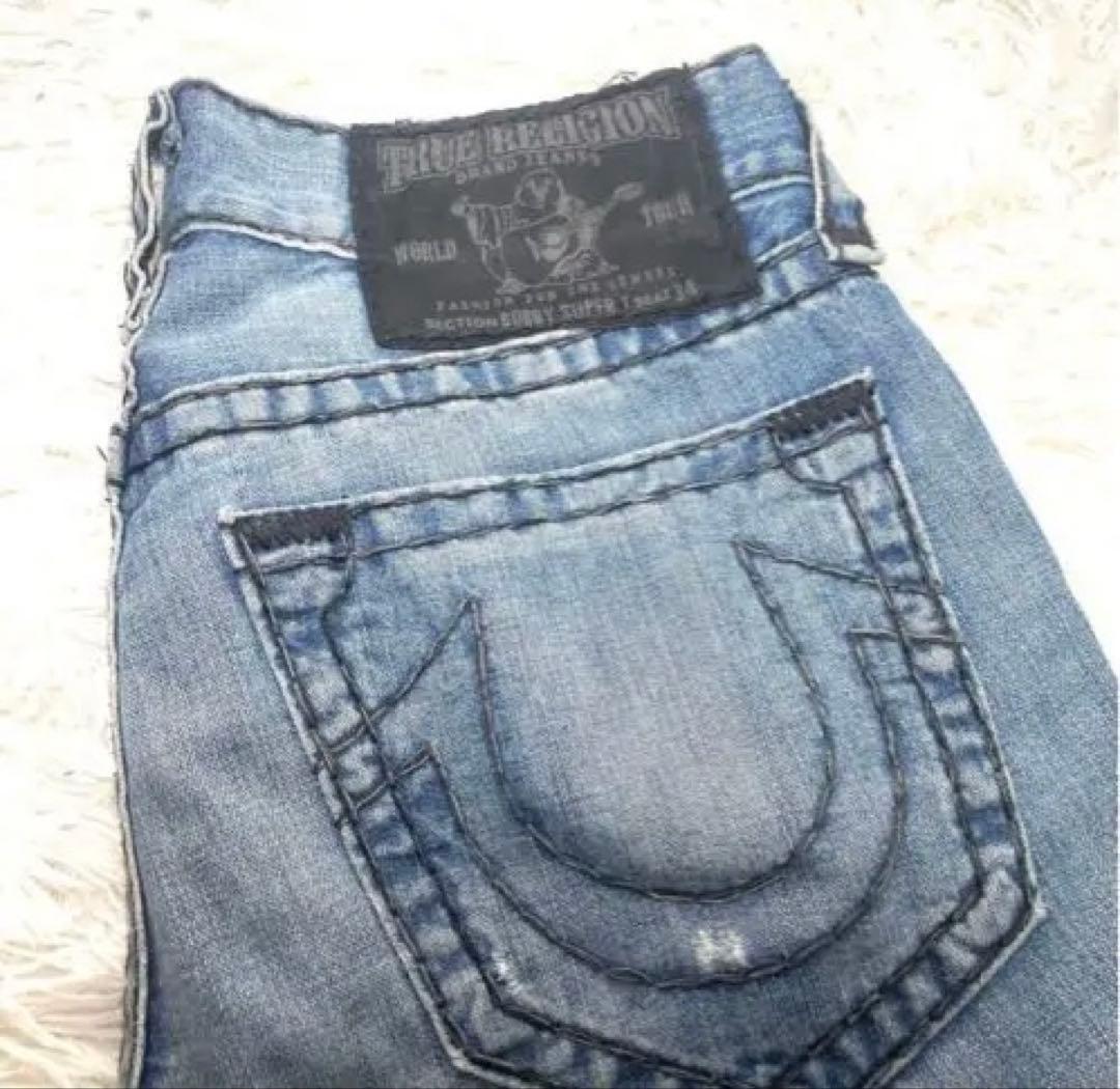 正*員様 True Religion ブーツカットデニム ライトブルー早い者勝ち