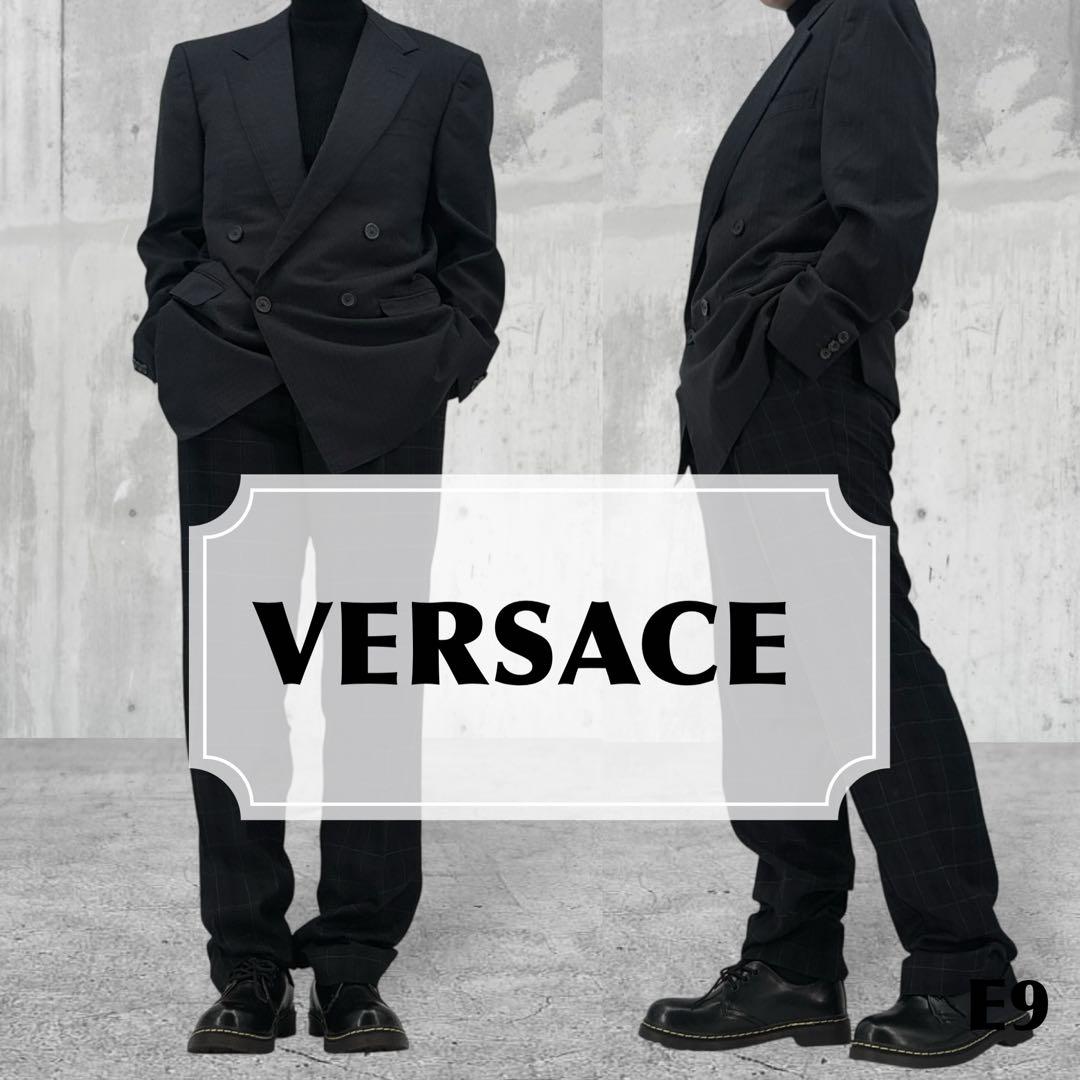 高級】VERSACE ヴェルサーチ メデューサ　スーツ　ダブル　ジャケット