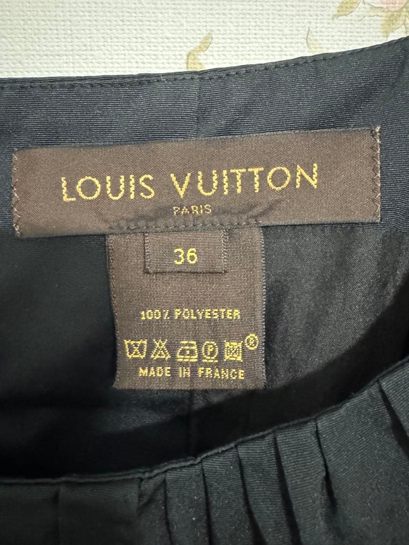 LOUIS VUITTON ノースリーブミニワンピース 36 ブラック