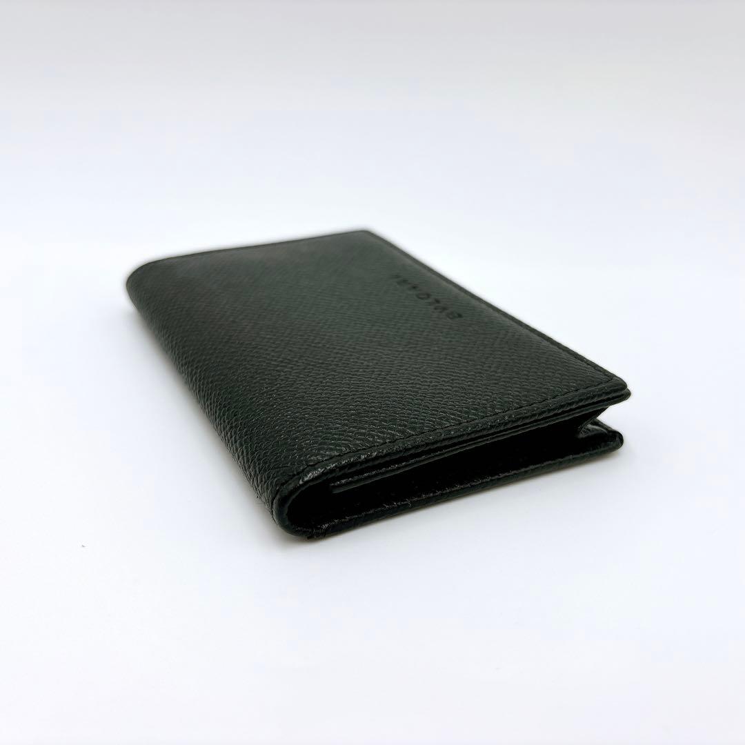 極美品 ＊ BVLGARI ブルガリ 型押しロゴ レザー 名刺入れ ブラック