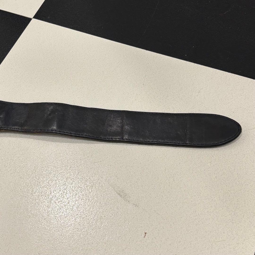 希少 RRL インディゴ メッシュ レザー ダブルリング ベルト 34 編み