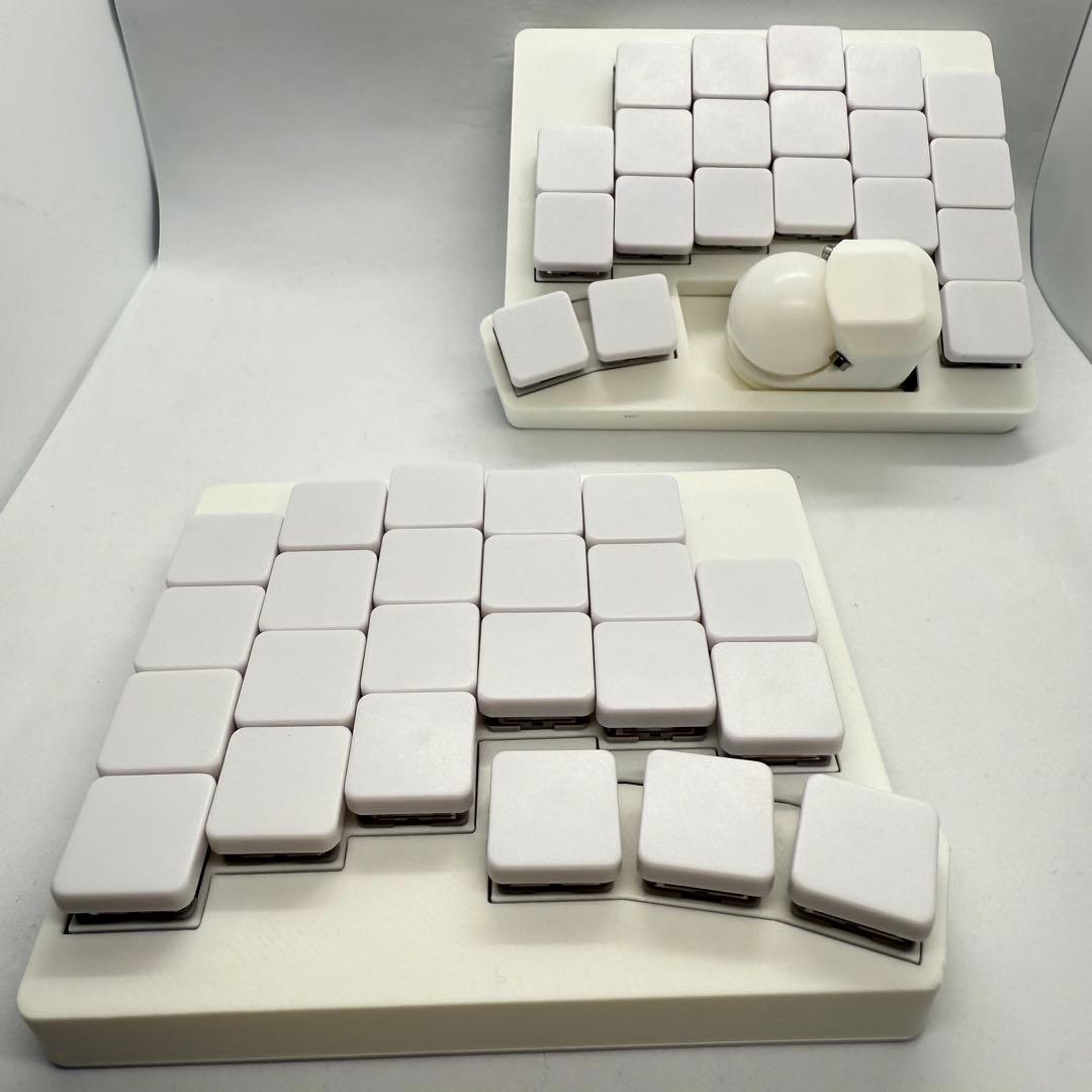 roBa-LP 狭ピッチ 無線接続 左右分割 トラックボール キーボード