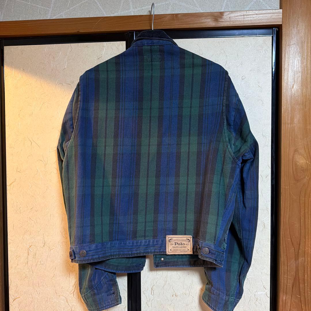 Polo by Ralph Lauren 緑青チェックネルシャツ M