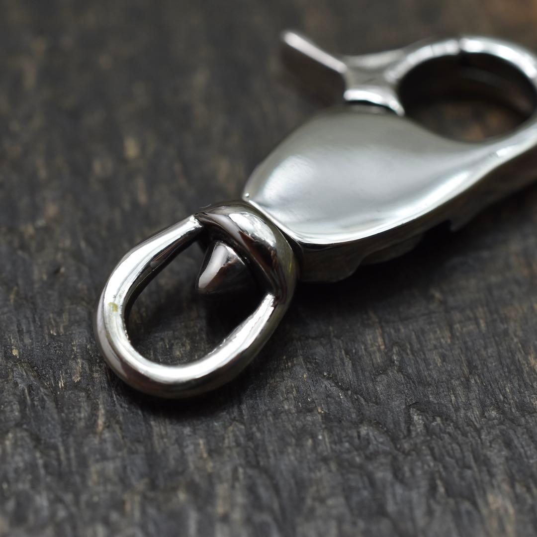 M size シルバー925 プレーン レバー　キーフック 回転カン