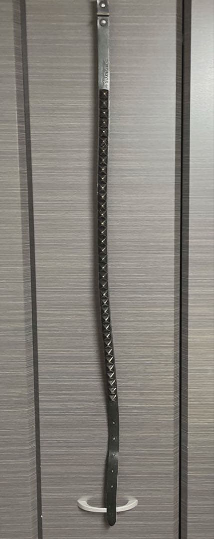 WENDY'S スタッズブラックレザーベルト