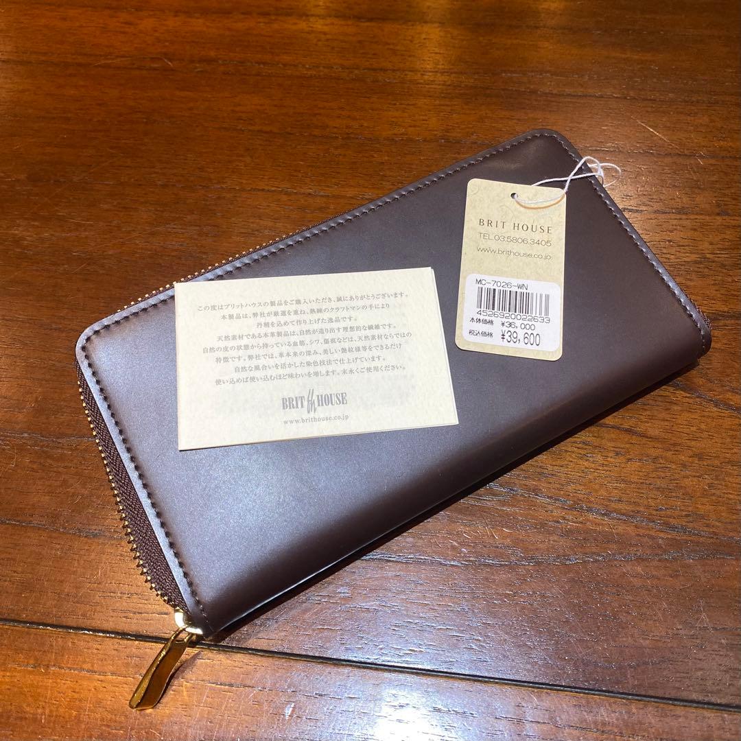 Mark Boots by Brit houseコードバンラウンドジップ 長財布