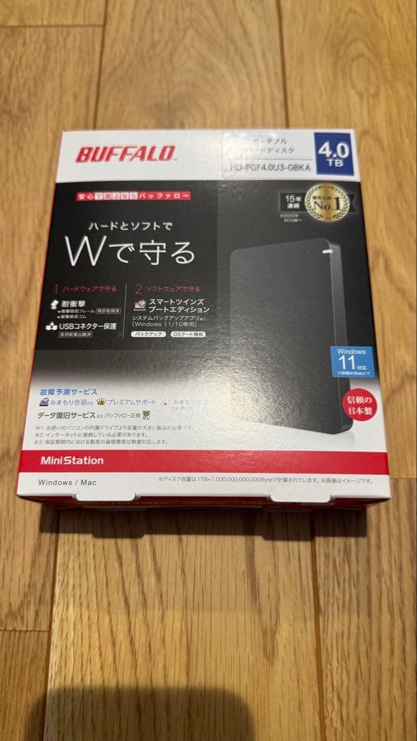 BUFFALO ポータブルHDD HD-PGF4.0U3-GBKA