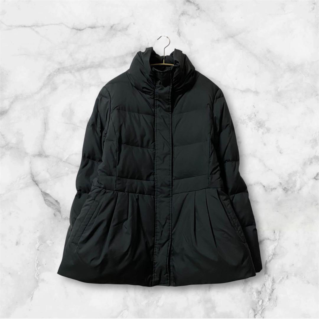 ソニアリキエル　ダウン80%ショートコート　ペプラム　リボン　大きめ　LL 黒