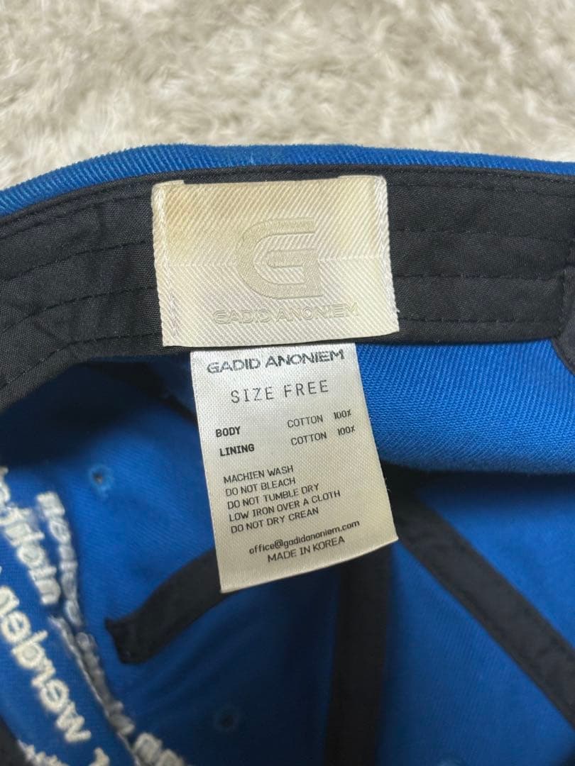 gadid anoniem キャップ　ブルー