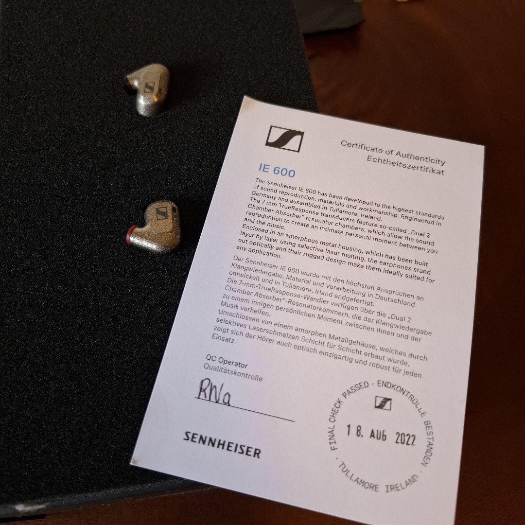 ゼンハイザーイヤホーン IE 600 Hi-Res AUDIONASA 火星極上