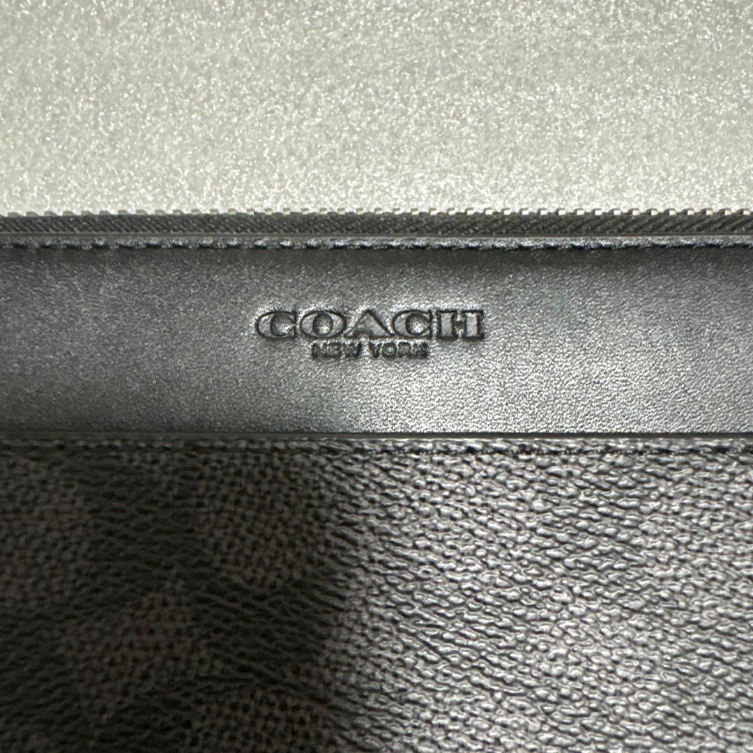 COACH ブラック 長財布 型押しデザイン今なら安くします！