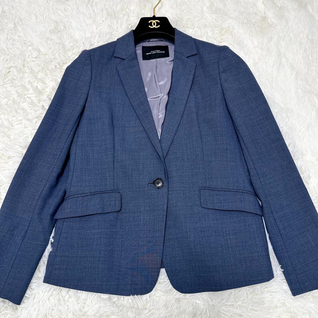 グリーンレーベルリラクシング パンツスーツ　ネイビー　36ノーカラー セット