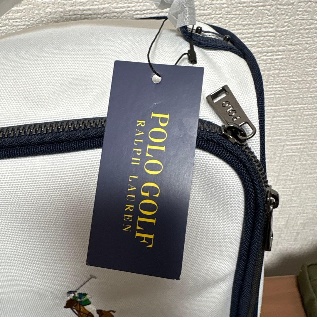 Polo Golf ゴルフシューズ入れホワイト/ネイビー