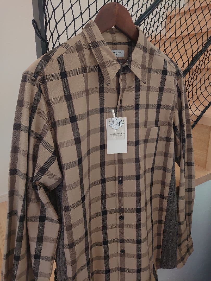 【タグ付き新品】 TOMORROWLAND コットン ニット シャツ