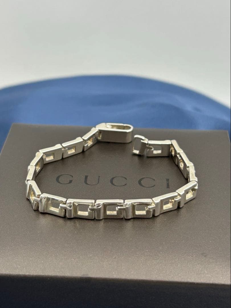 GUCCI グッチ Gロゴ ブレスレット SV925 アクセサリー　箱付　18
