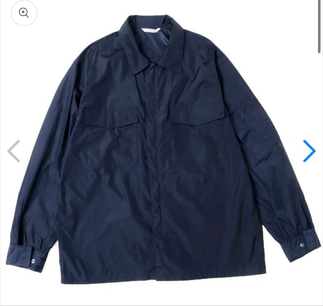 AURALEE　オーラリー　LIGHT NYLON ZIP SHIRTS