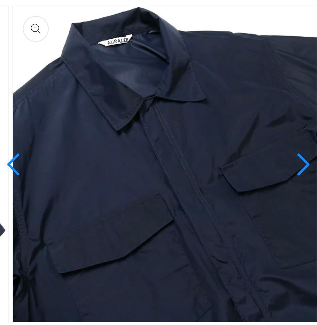 AURALEE　オーラリー　LIGHT NYLON ZIP SHIRTS