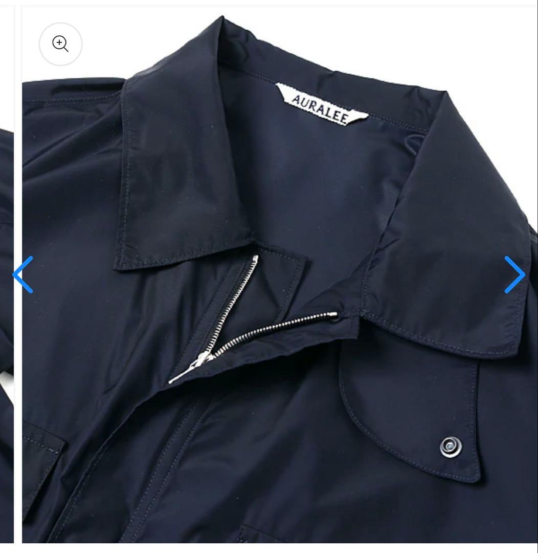 AURALEE　オーラリー　LIGHT NYLON ZIP SHIRTS