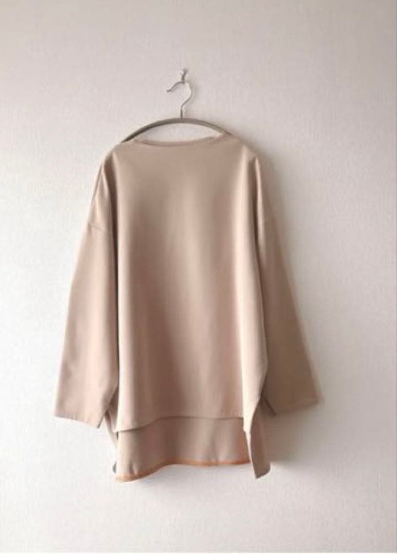 SALE【ENFOLD】 スポンジダブルクロススリットネックTOP プルオーバー