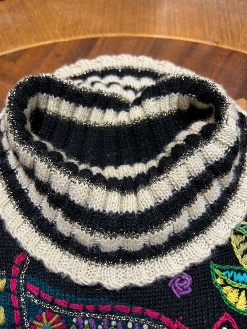 ◆FICCE(フィッチェ) ヨシユキコニシ ペイズリー柄 ハンドニット/美品◆