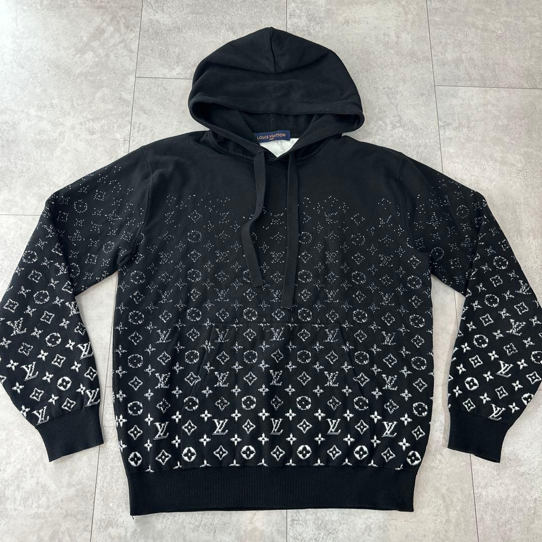 LOUIS VUITTON グラデーションフード付きニット　Mサイズ