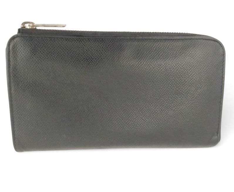 マルジェラ　長財布　ラウンド　ファスナー ステッチ　L字　ブラック　レザー