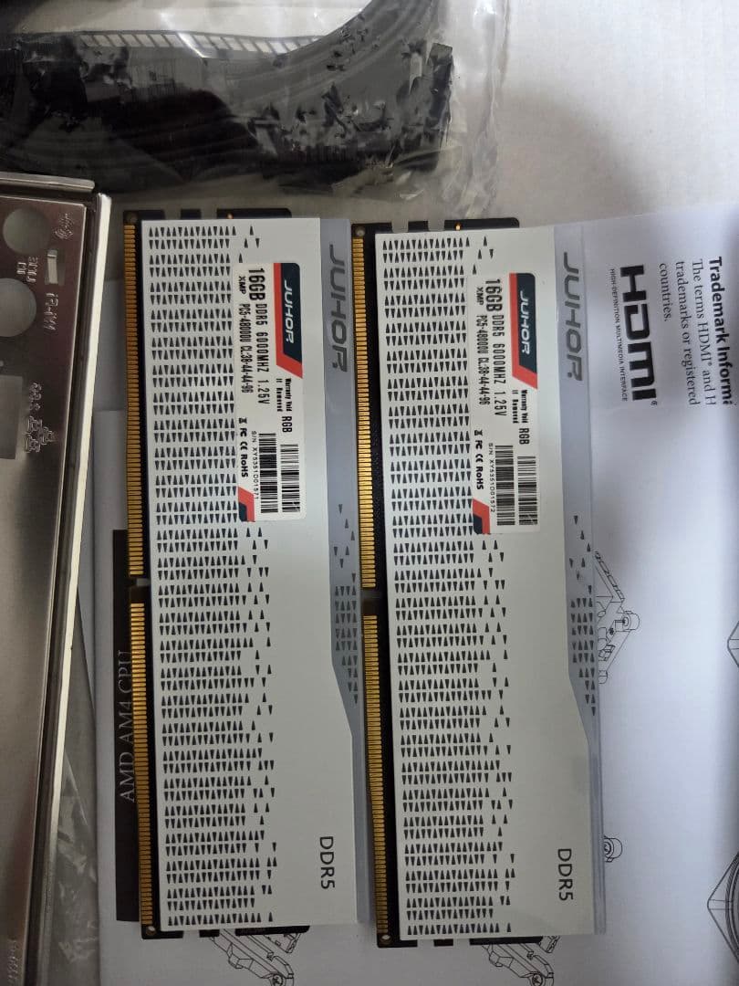 rx6600 ddr5 32gb am5マザーボード　ジャンク