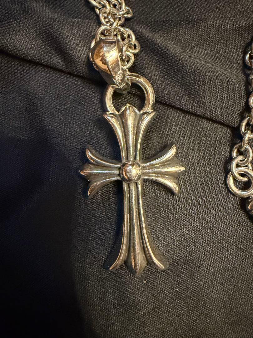 クロス ネックレス シルバー S925 60cm クロム