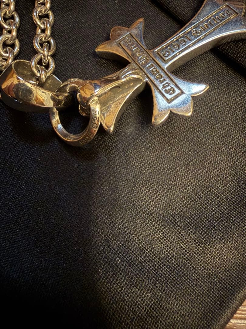 クロス ネックレス シルバー S925 60cm クロム