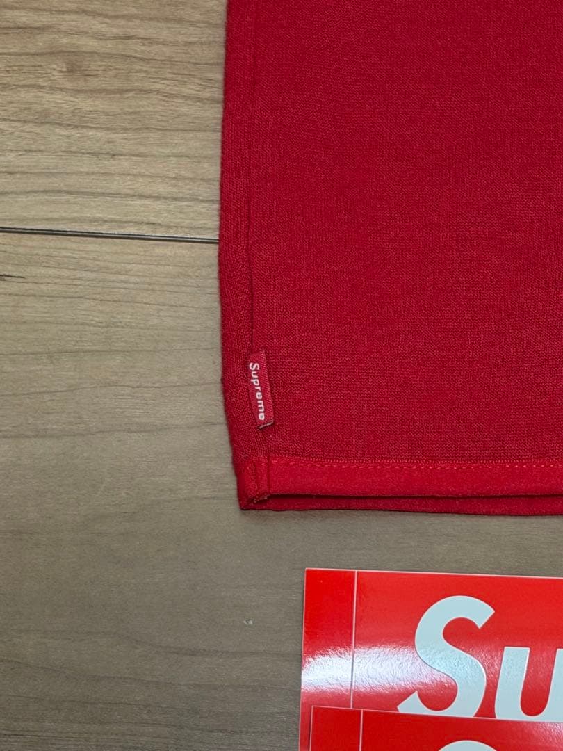 Supreme ネックウォーマー レッド ステッカー2枚付き