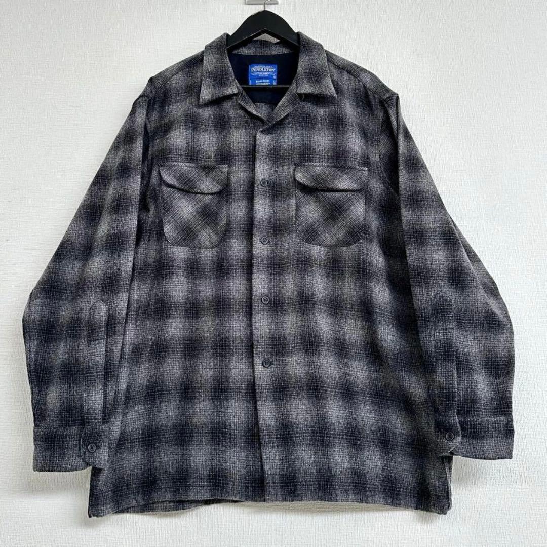 超超スペシャル 90s ペンドルトン オンブレ チェック シャツ L ブラック